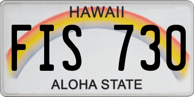 HI license plate FIS730