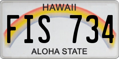 HI license plate FIS734
