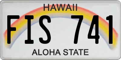 HI license plate FIS741