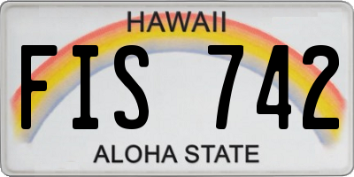 HI license plate FIS742