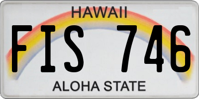 HI license plate FIS746