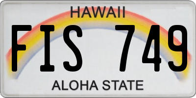 HI license plate FIS749