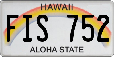 HI license plate FIS752