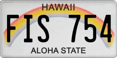 HI license plate FIS754