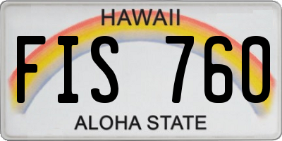 HI license plate FIS760
