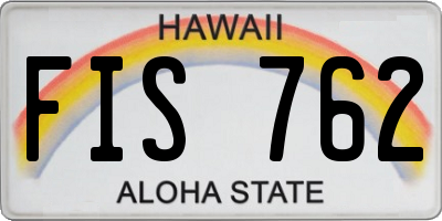 HI license plate FIS762