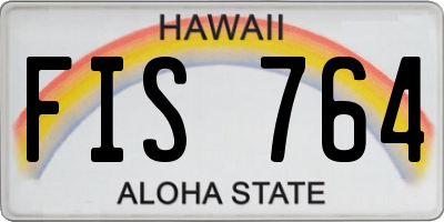 HI license plate FIS764