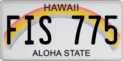 HI license plate FIS775