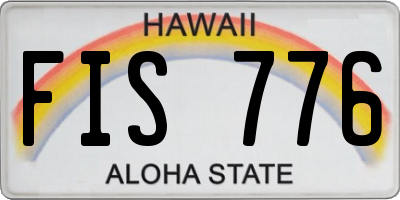 HI license plate FIS776