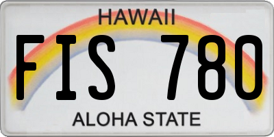 HI license plate FIS780