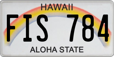 HI license plate FIS784