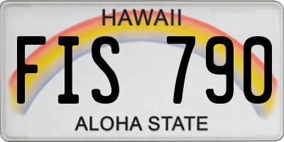 HI license plate FIS790