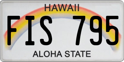 HI license plate FIS795
