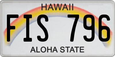 HI license plate FIS796