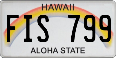 HI license plate FIS799