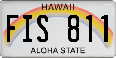 HI license plate FIS811