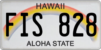 HI license plate FIS828