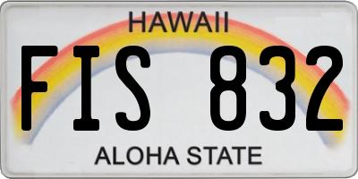 HI license plate FIS832