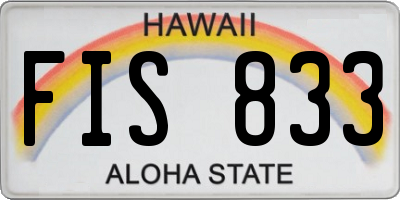 HI license plate FIS833