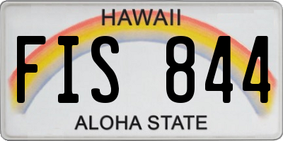 HI license plate FIS844