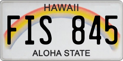 HI license plate FIS845