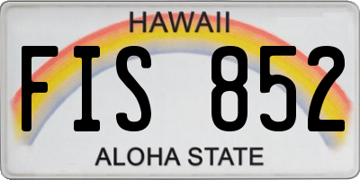 HI license plate FIS852
