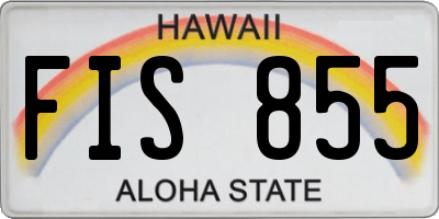 HI license plate FIS855