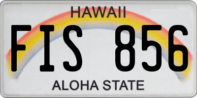 HI license plate FIS856