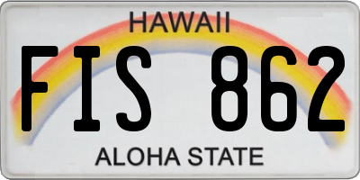 HI license plate FIS862