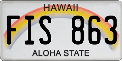 HI license plate FIS863