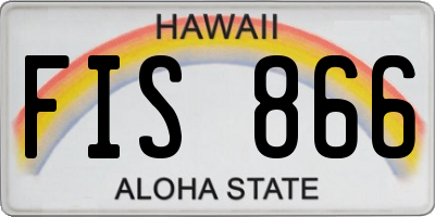 HI license plate FIS866