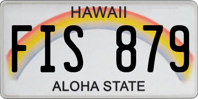 HI license plate FIS879