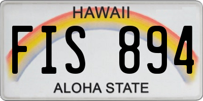HI license plate FIS894