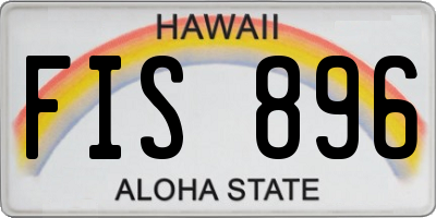 HI license plate FIS896