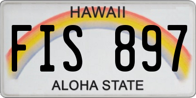HI license plate FIS897