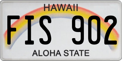 HI license plate FIS902
