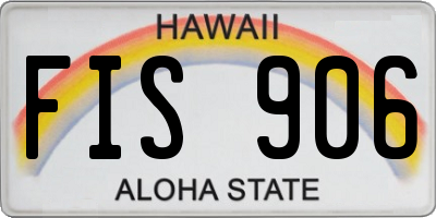 HI license plate FIS906