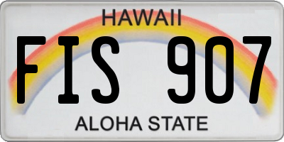 HI license plate FIS907