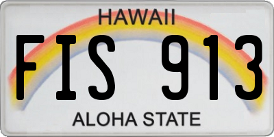 HI license plate FIS913