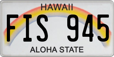 HI license plate FIS945