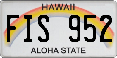 HI license plate FIS952