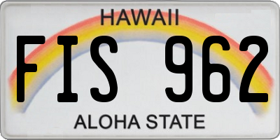 HI license plate FIS962