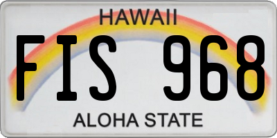 HI license plate FIS968