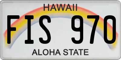 HI license plate FIS970