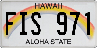 HI license plate FIS971