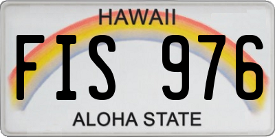HI license plate FIS976