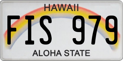 HI license plate FIS979