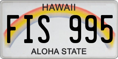 HI license plate FIS995
