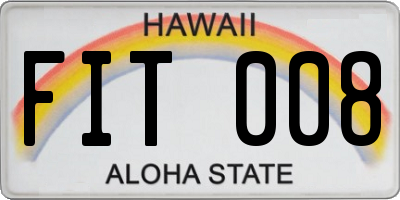 HI license plate FIT008