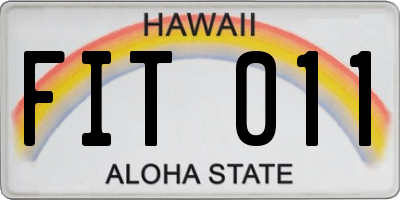 HI license plate FIT011